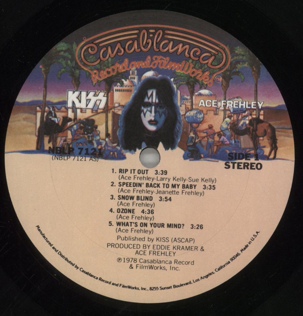 Kiss Ace Frehley + Mural Poster - Shrink US Vinyl LP