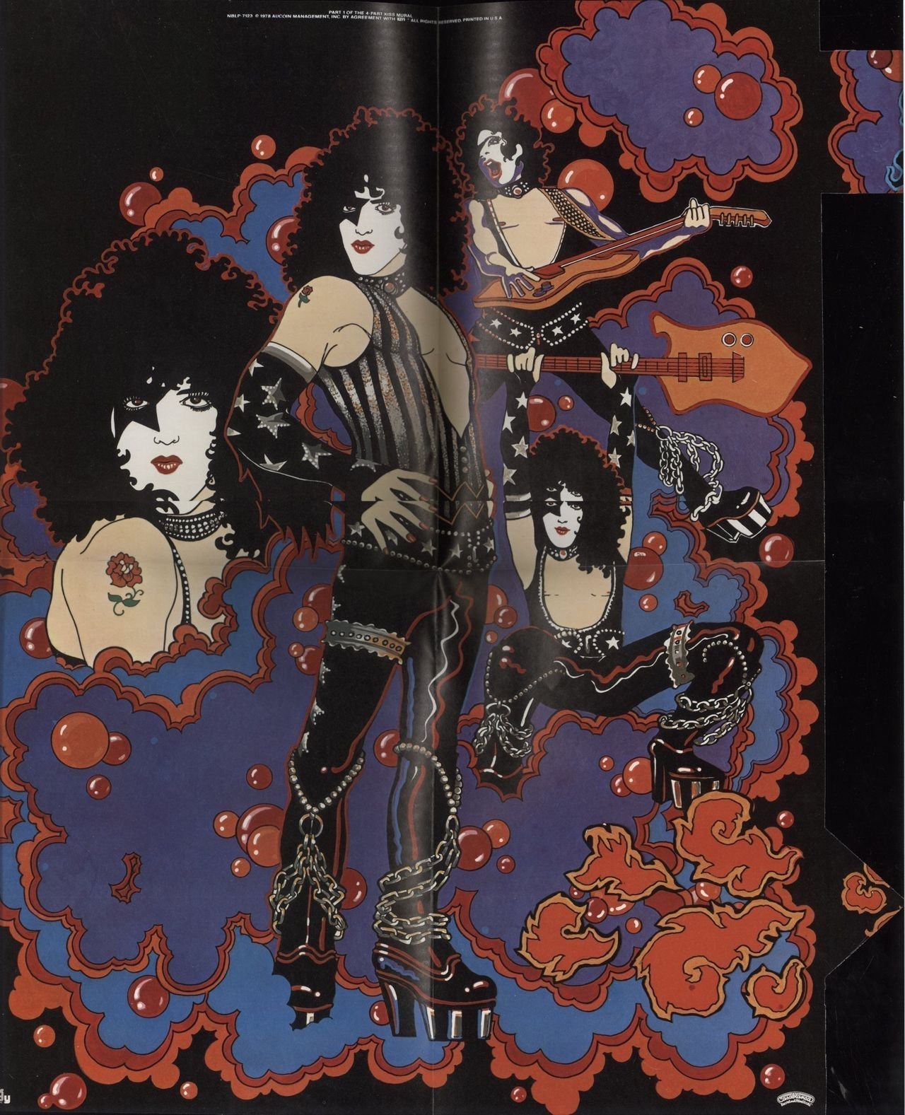 Kiss Paul Stanley + Mural Poster - Shrink US Vinyl LP
