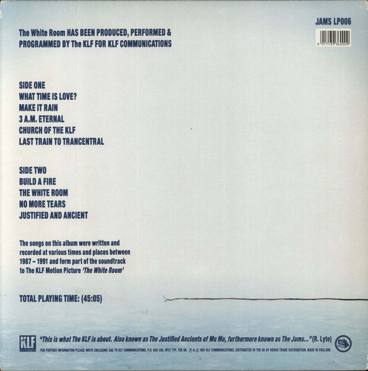 KLF The White Room - 1st - VG UK Vinyl LP