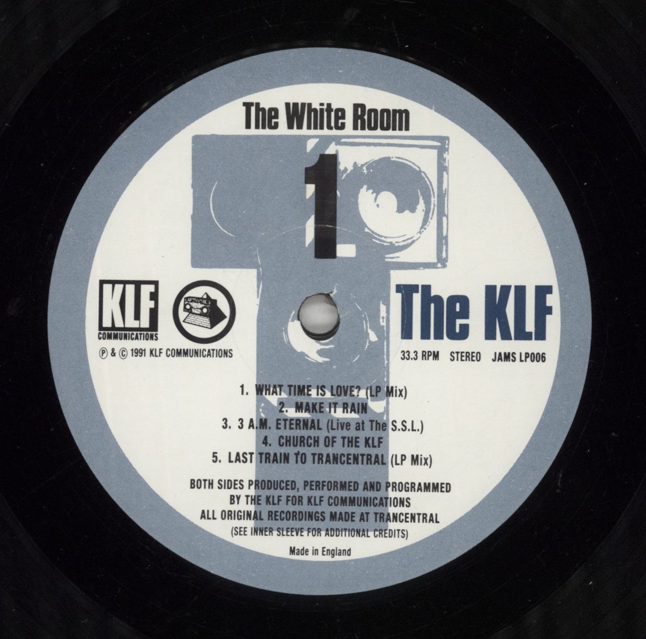 KLF The White Room + Merchandise insert - EX UK Vinyl LP