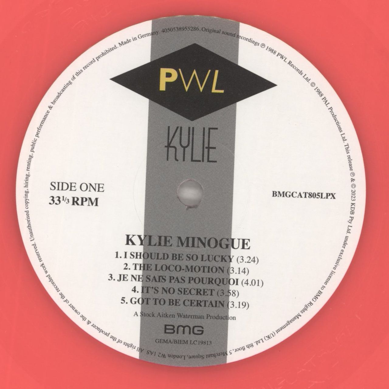 Kylie Minogue Kylie - Neon Pink Vinyl 35th Anniversary Edition UK Vinyl LP