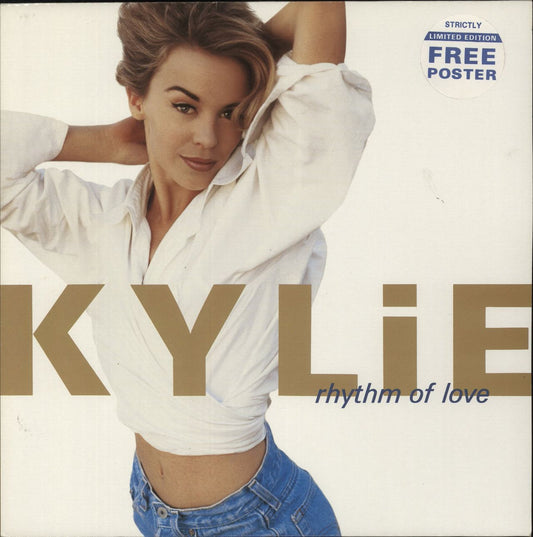 Kylie Minogue Rhythm Of Love - Hype Stickered + Poster UK Vinyl LP