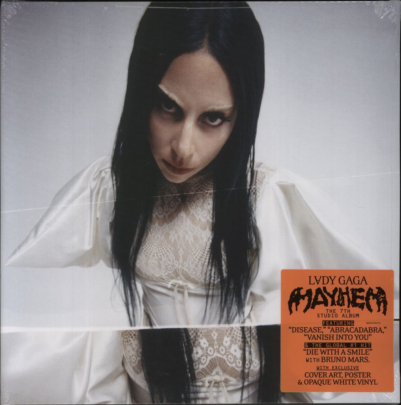 Lady Gaga MAYHEM: Amazon exclusive - Opaque White Vinyl + Alt Artwork - Sealed UK 2-LP vinyl set