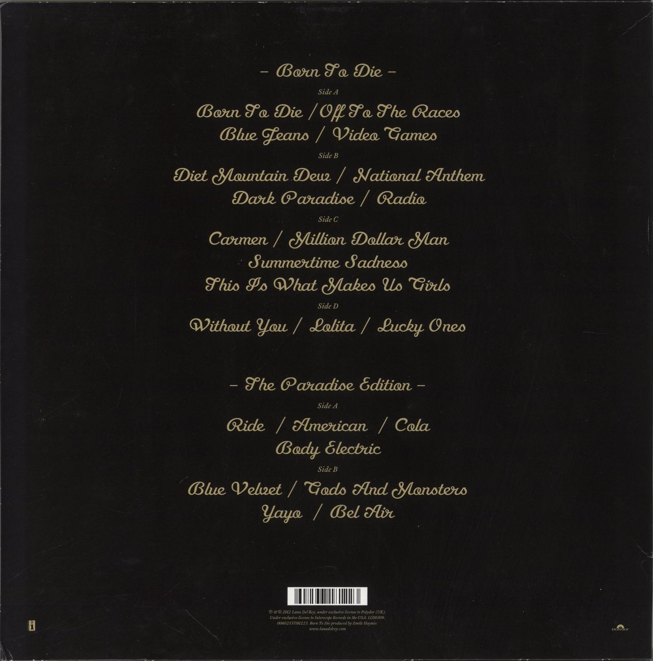 Lana Del Rey Born To Die The Paradise Edition - Slipcase Box UK Vinyl LP