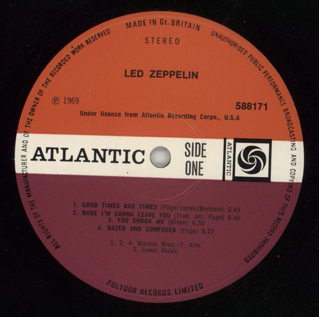 Led Zeppelin Led Zeppelin - 3rd - Transitional Stickered Sleeve + Head Hunters Inner UK Vinyl LP