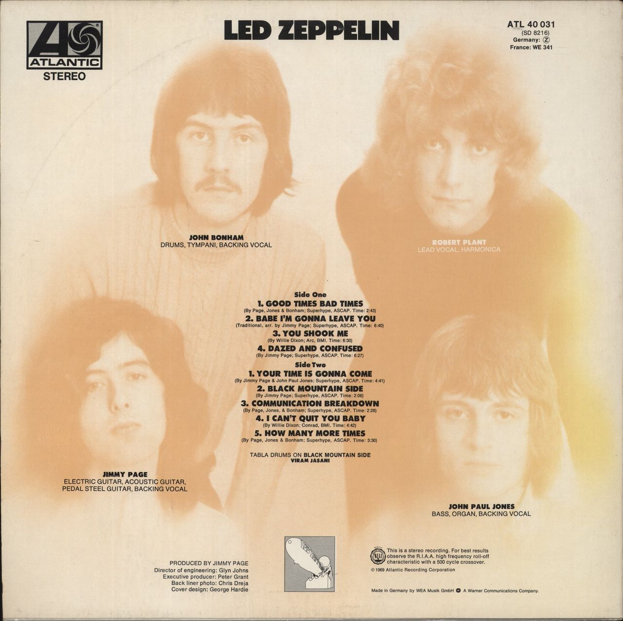 Led Zeppelin Led Zeppelin German Vinyl LP