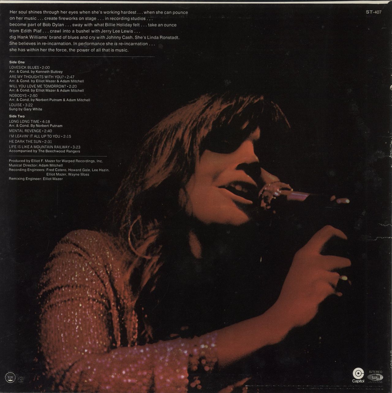 Linda Ronstadt Silk Purse - 2nd US Vinyl LP