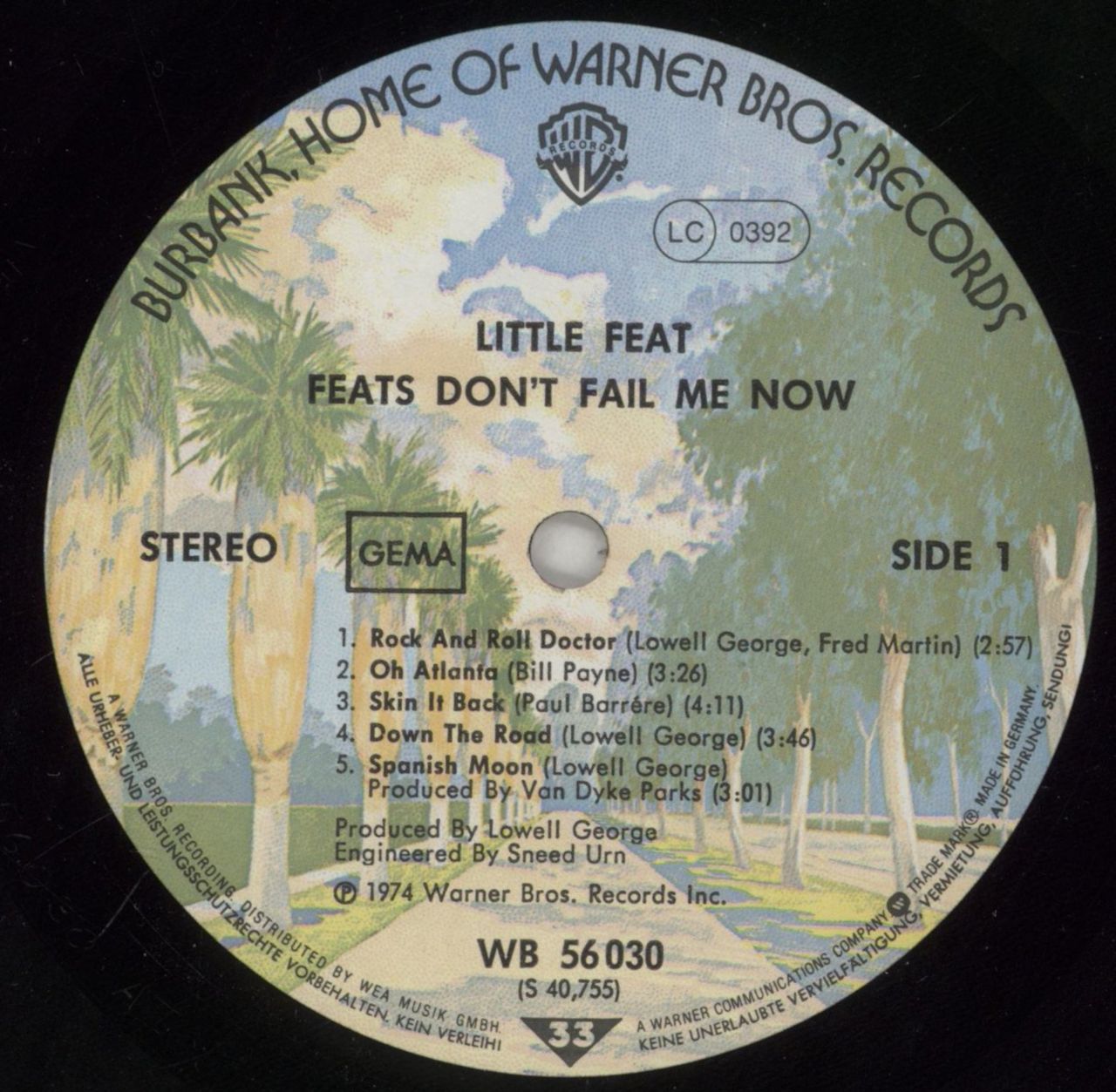 Little Feat Feats Don't Fail Me Now German Vinyl LP