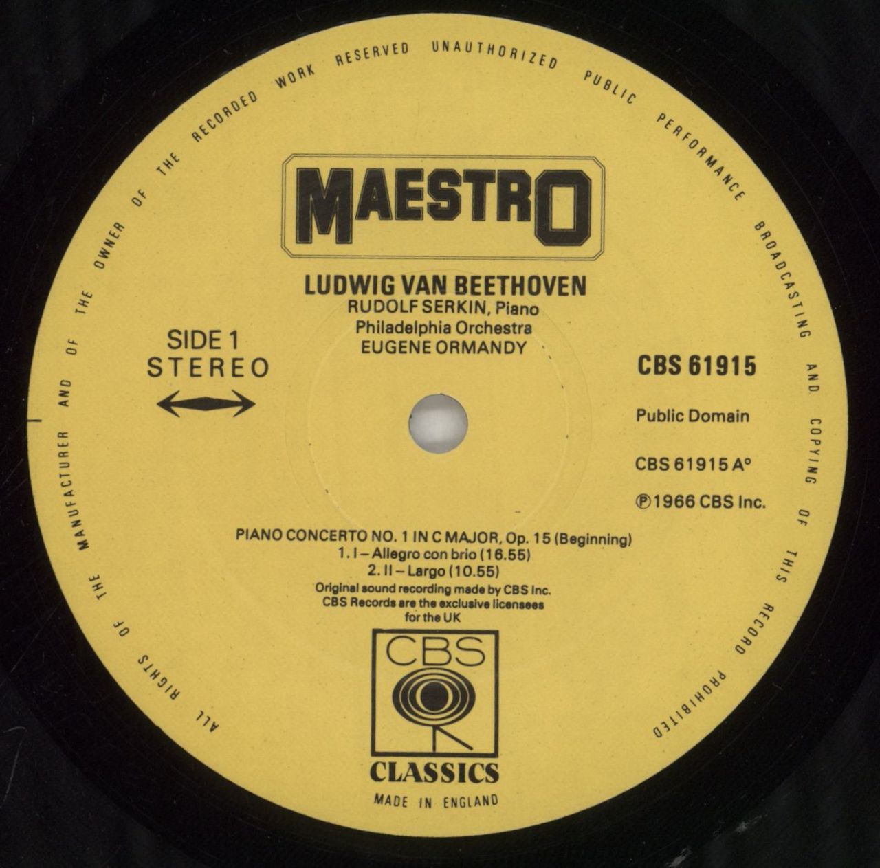 Ludwig Van Beethoven Beethoven: Piano Concerto No.1 - Bagatelles UK Vinyl LP