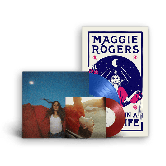 Maggie Rogers - Heard It In A Past Life - 5th Anniversary Blue Vinyl LP Record with Bonus Red 7" & Poster