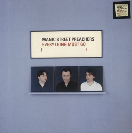 Manic Street Preachers Everything Must Go - Hype Sticker + Lyric Poster UK Vinyl LP