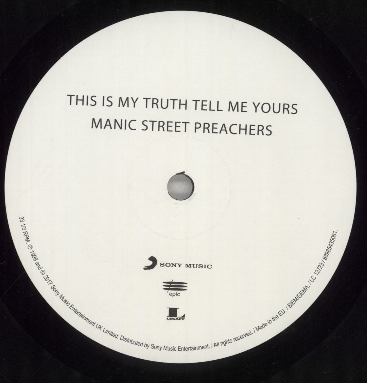 Manic Street Preachers This Is My Truth Tell Me Yours - 180 Gram Vinyl  - Shrink UK Vinyl LP
