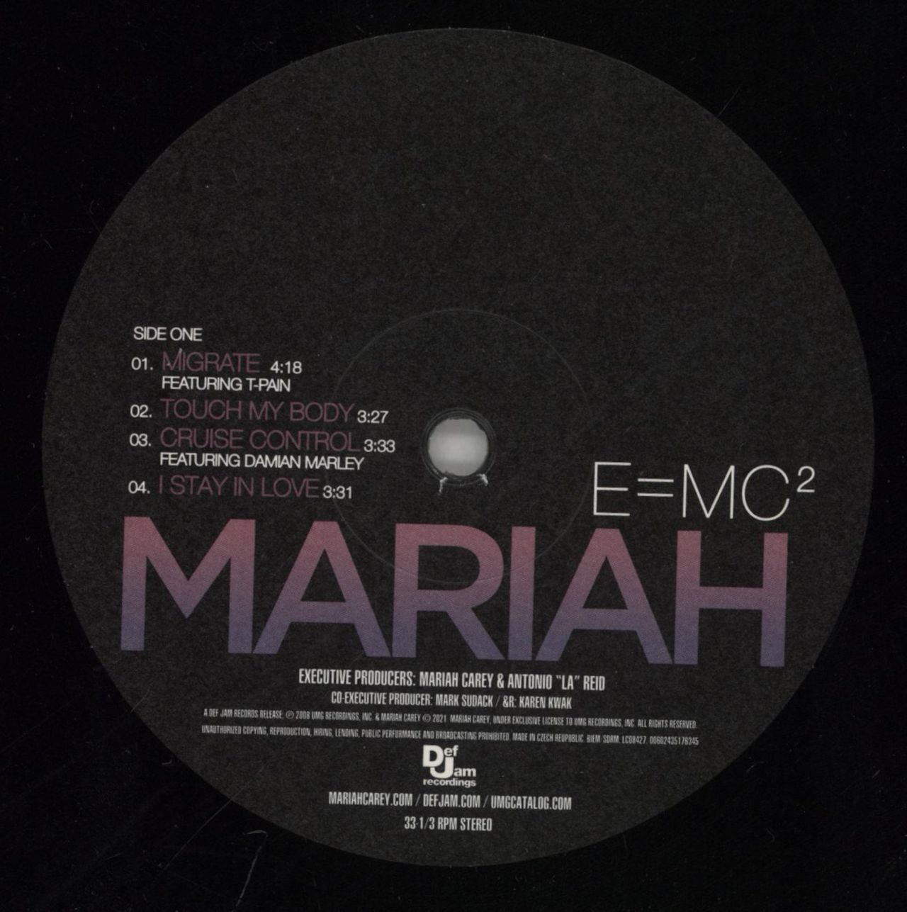Mariah Carey E=MC² UK 2-LP vinyl set