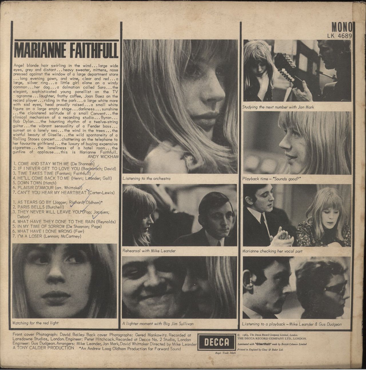 Marianne Faithfull Marianne Faithfull - 1st - VG UK Vinyl LP