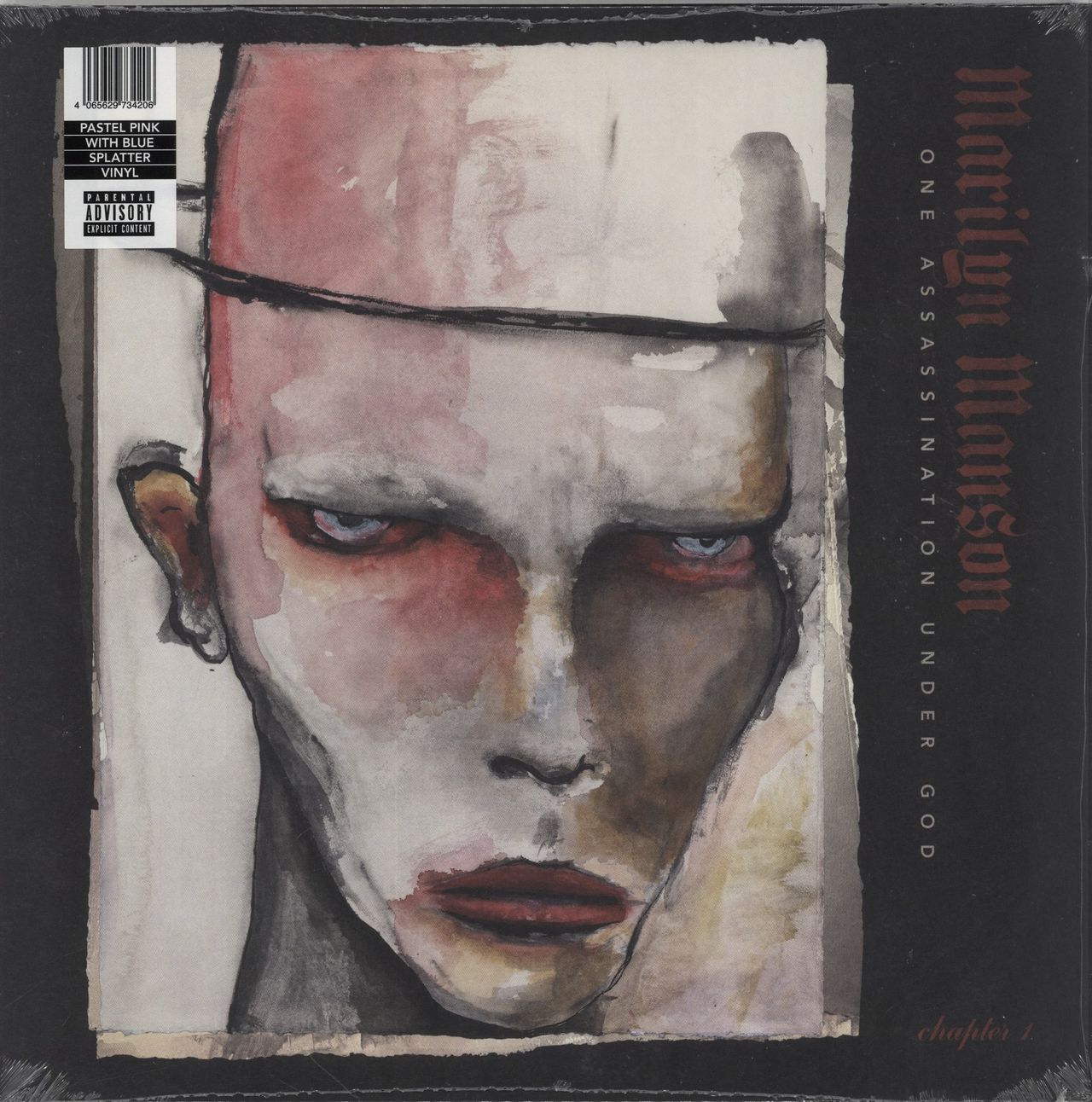 Marilyn Manson One Assassination Under God [Chapter 1] - Pastel Pink With Blue Splatter Vinyl - Sealed UK Vinyl LP