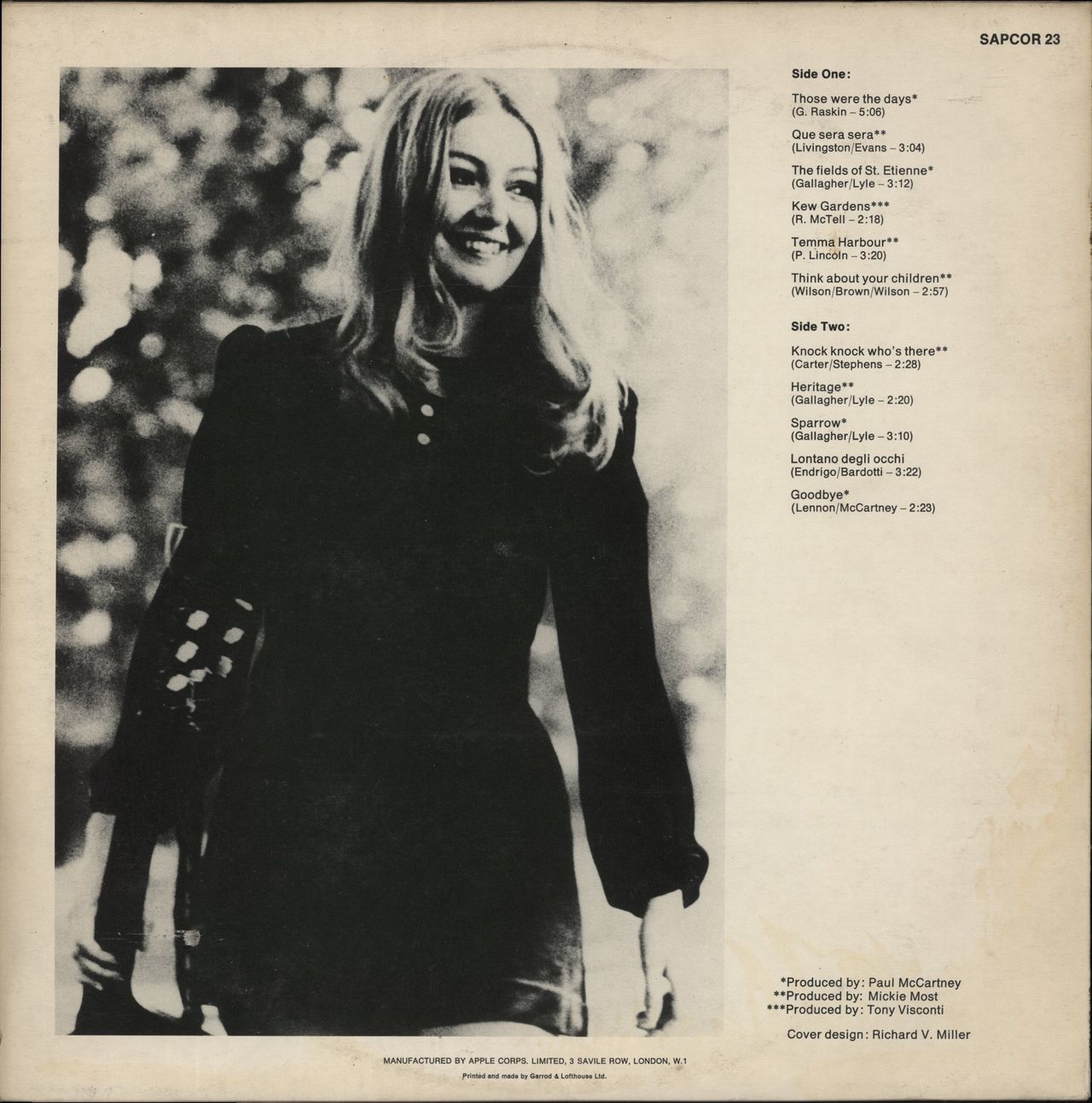 Mary Hopkin Those Were The Days UK Promo Vinyl LP