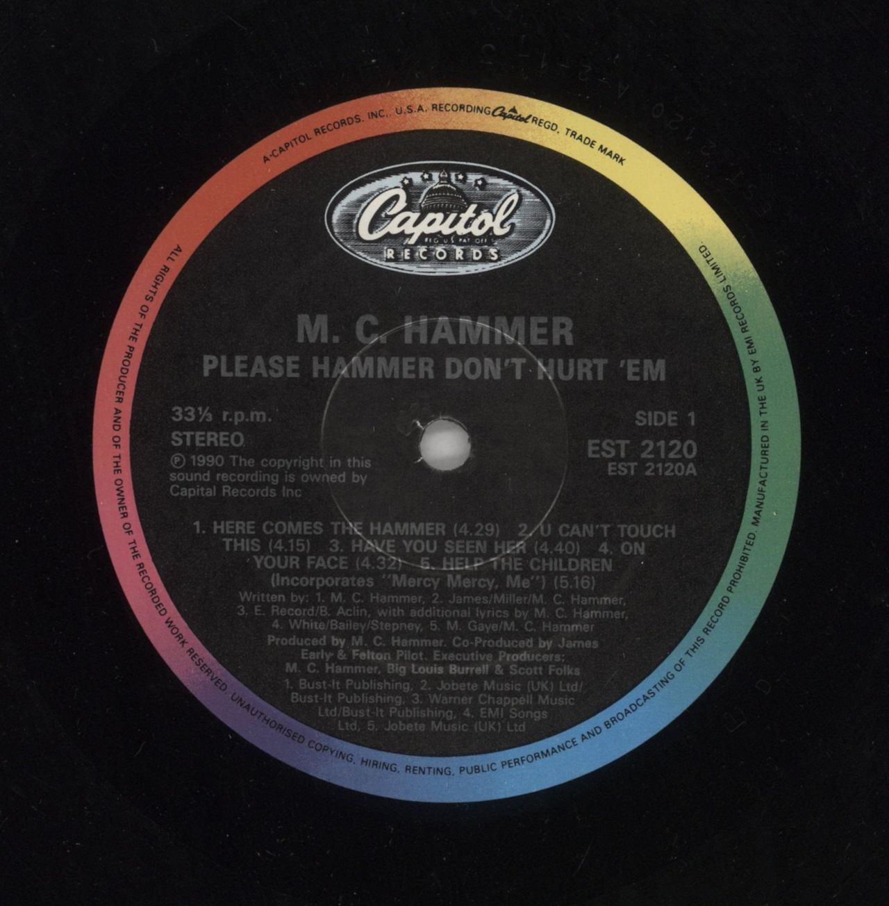 MC Hammer Please Hammer Don't Hurt 'Em UK Vinyl LP