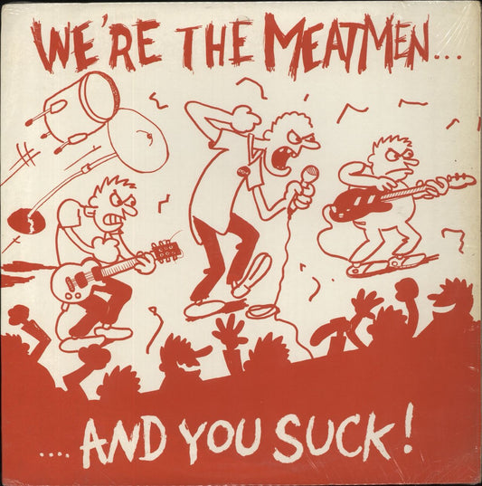 Meatmen We're The Meatmen And You Suck - Red Sleeve US Vinyl LP