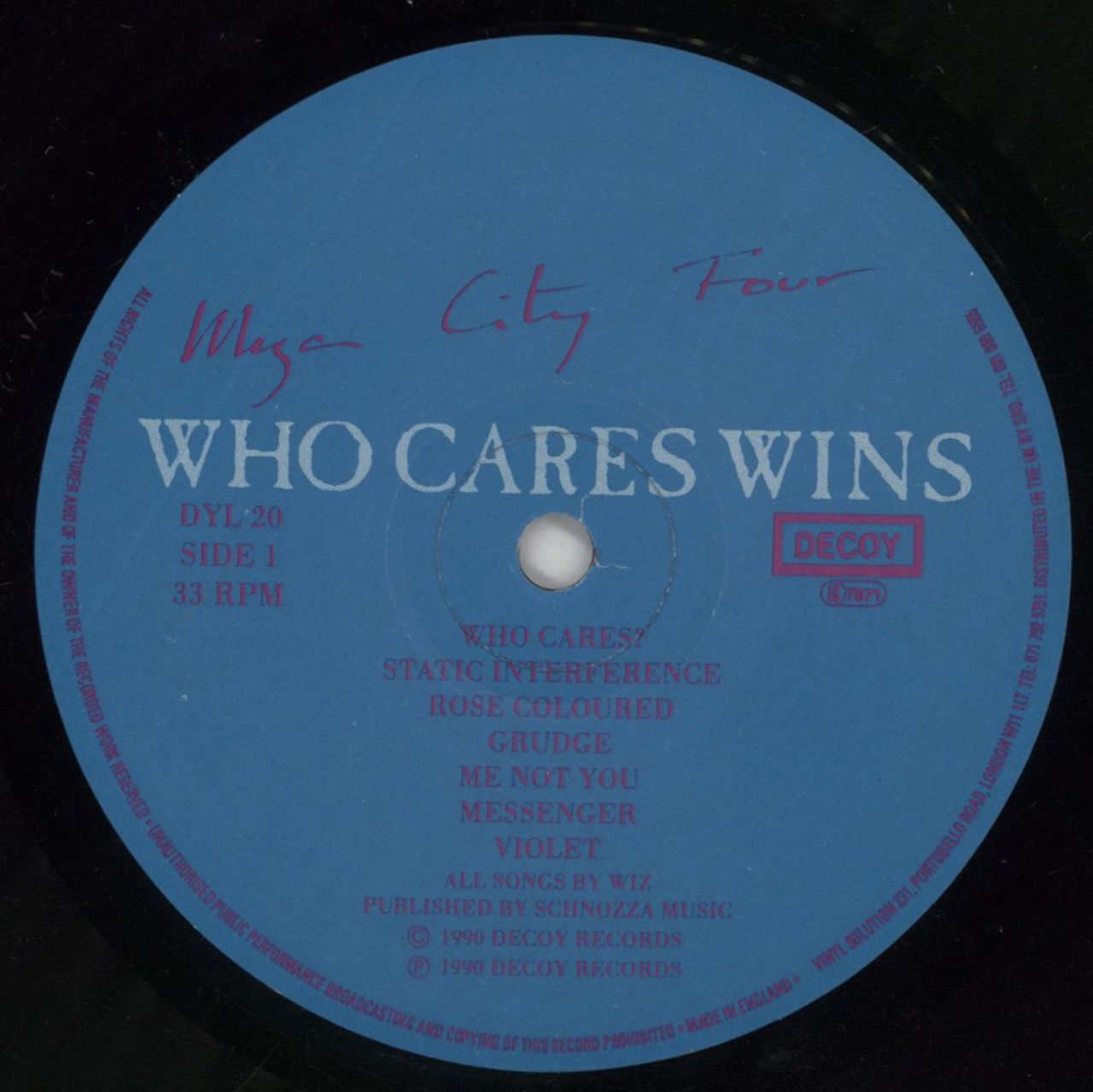 Mega City Four Who Cares Wins - Black Vinyl UK Vinyl LP