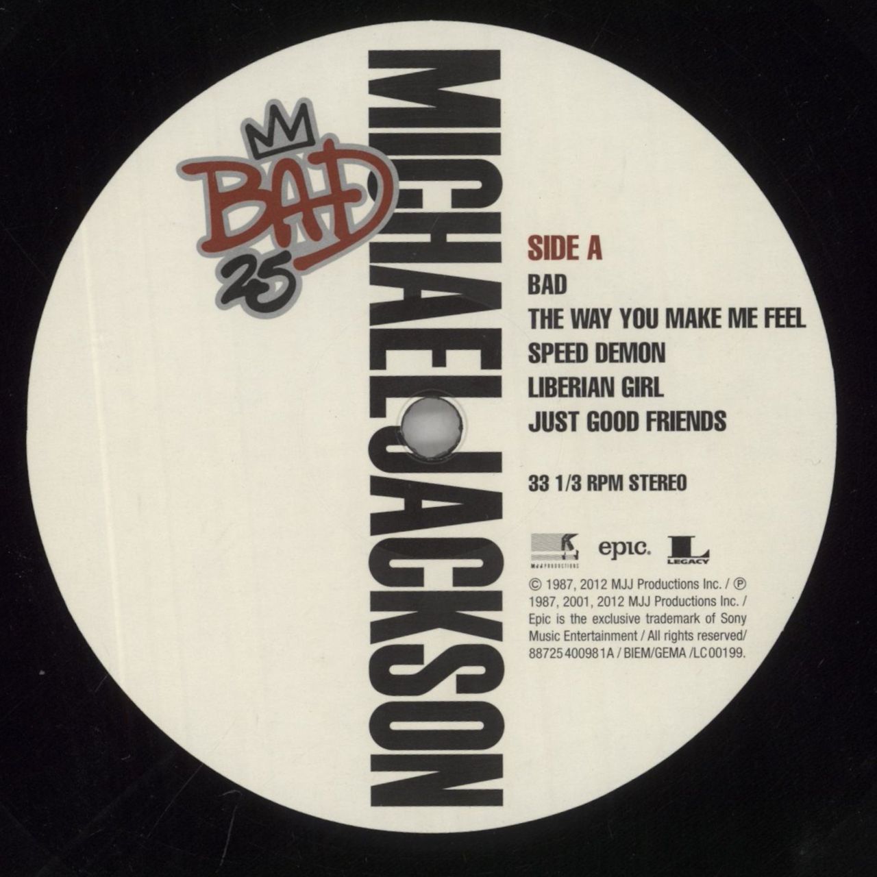 Michael Jackson BAD25 - EX US 3-LP vinyl set