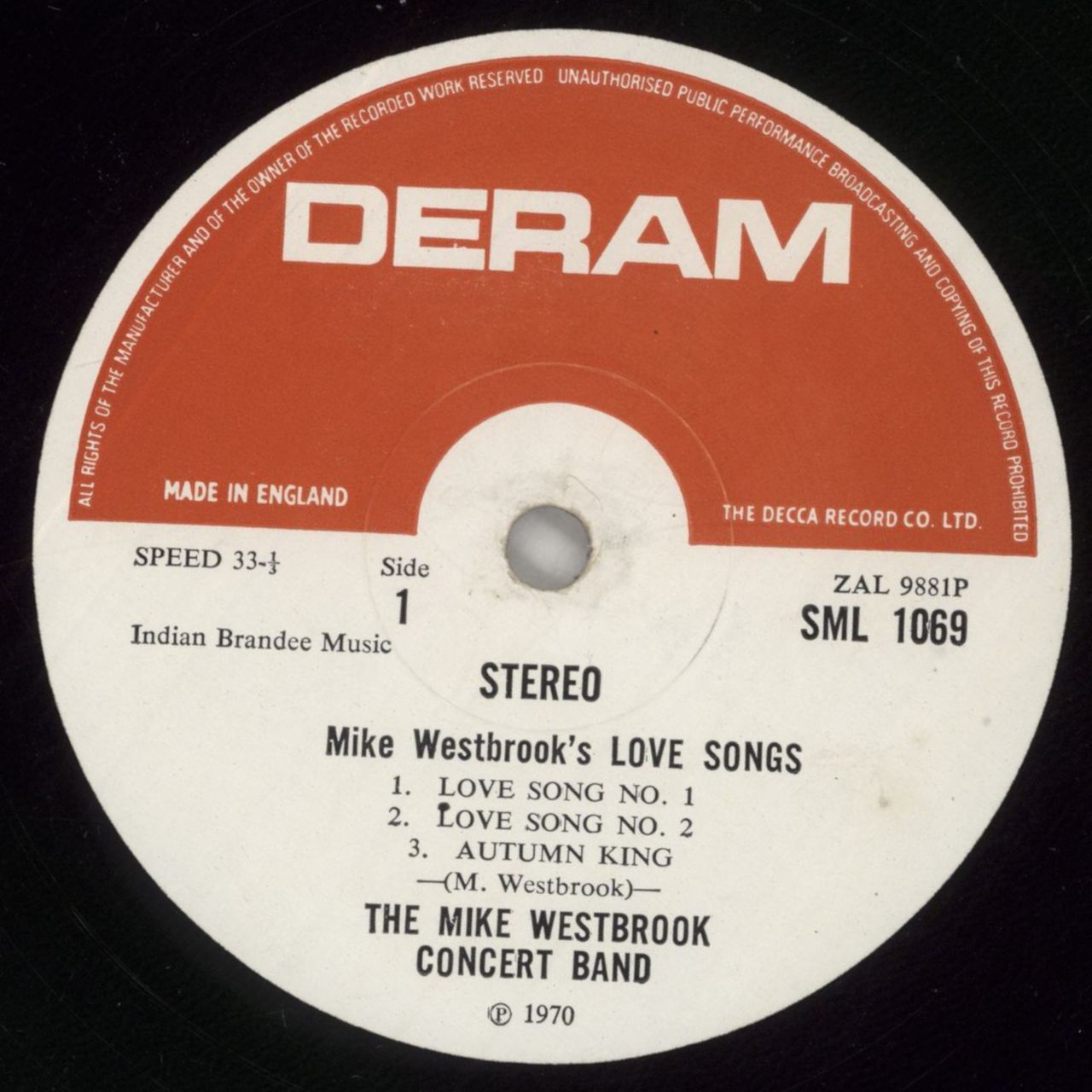Mike Westbrook Love Songs - VG UK Vinyl LP