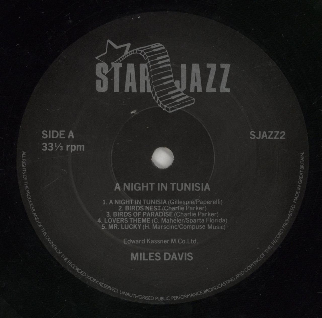 Miles Davis A Night In Tunisia UK Vinyl LP