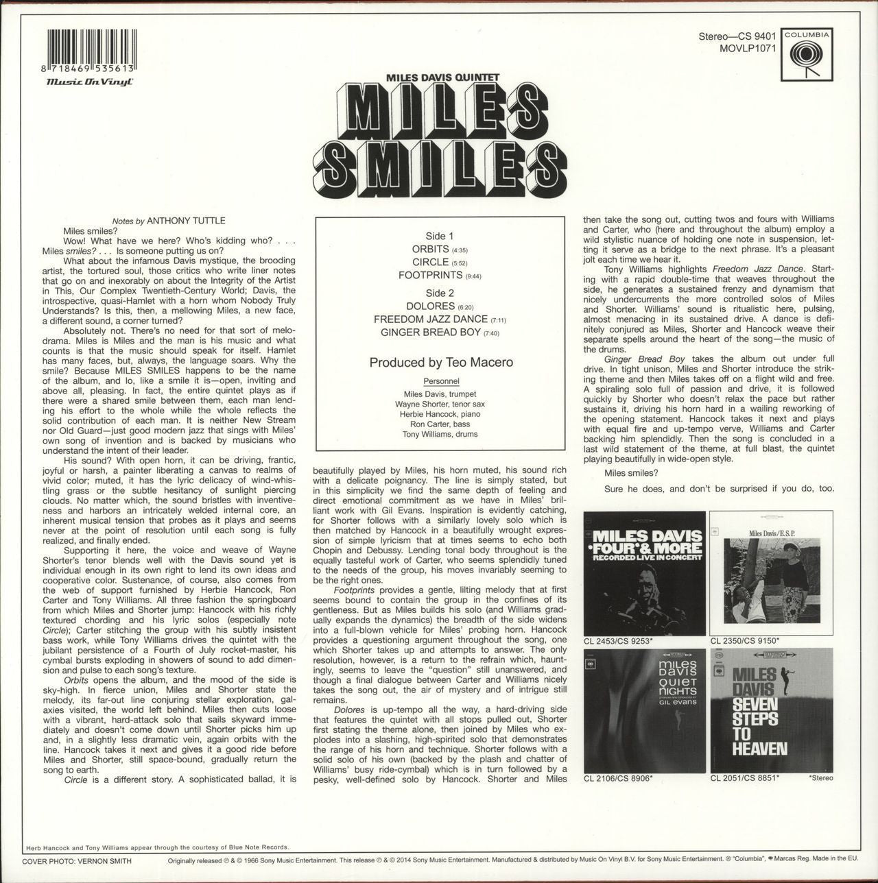 Miles Davis Miles Smiles - 180gm UK Vinyl LP