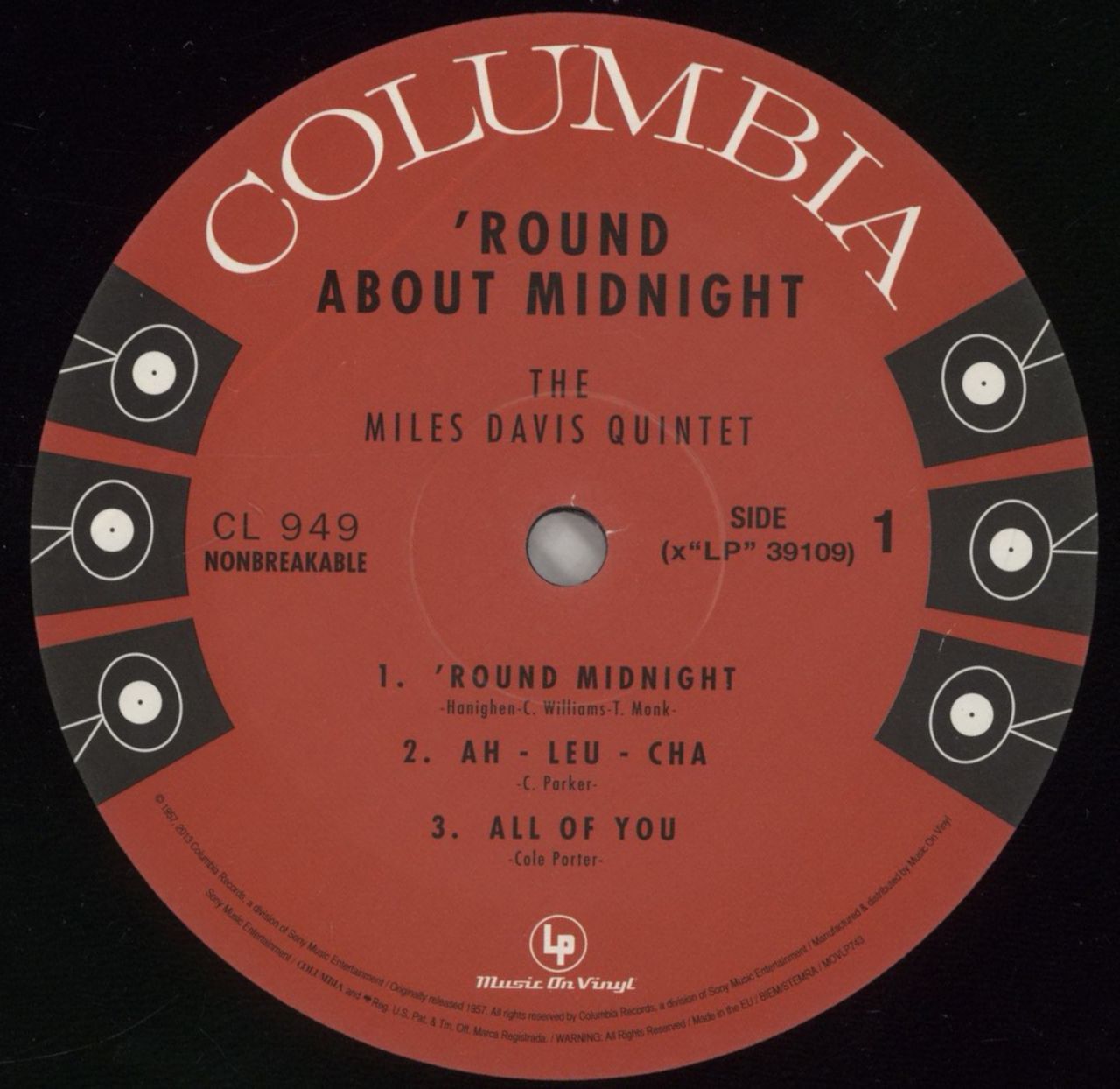 Miles Davis 'Round About Midnight - Record Store Day - EX UK Vinyl LP