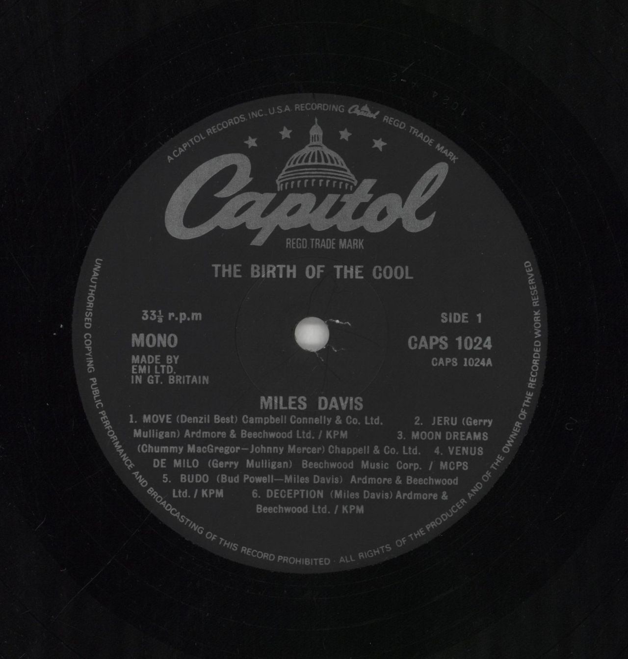 Miles Davis The Birth Of The Cool UK Vinyl LP