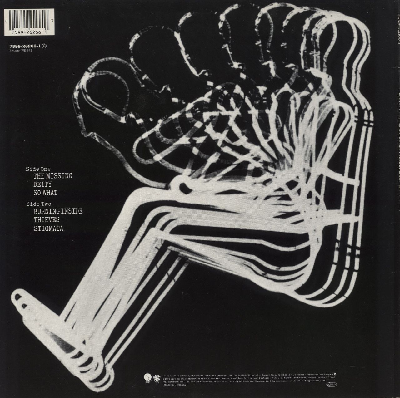 Ministry In Case You Didn't Feel Like Showing Up German Vinyl LP