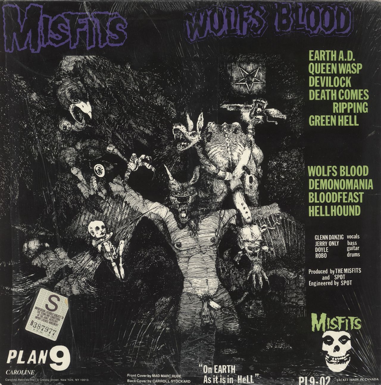 Misfits Earth A.D / Wolfs Blood US Vinyl LP