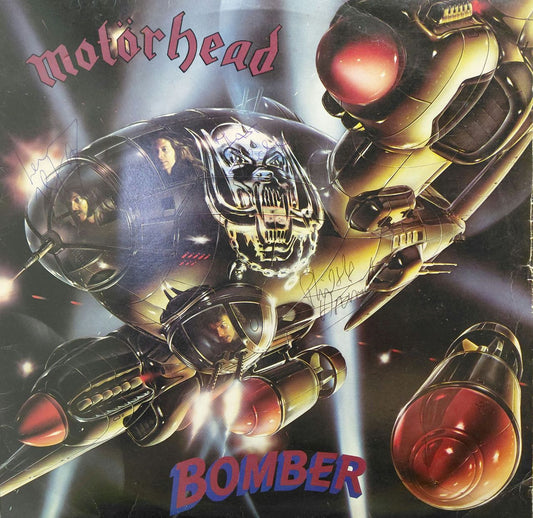 Motorhead Bomber - Blue Vinyl - Autographed UK Vinyl LP