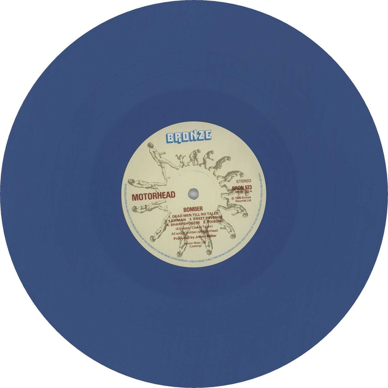 Motorhead Bomber - Blue Vinyl - Autographed UK Vinyl LP