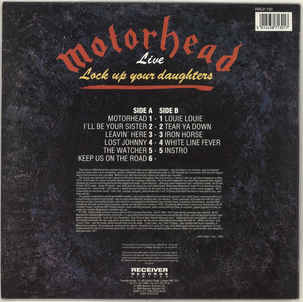 Motorhead Lock Up Your Daughters UK Vinyl LP