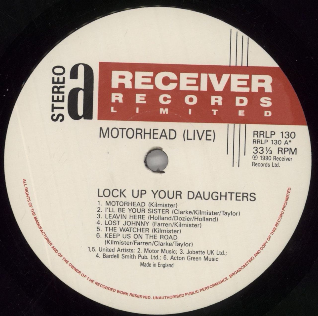 Motorhead Lock Up Your Daughters UK Vinyl LP