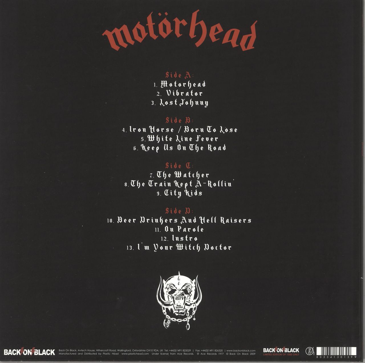 Motorhead Motorhead - 180gm Vinyl UK 2-LP vinyl set