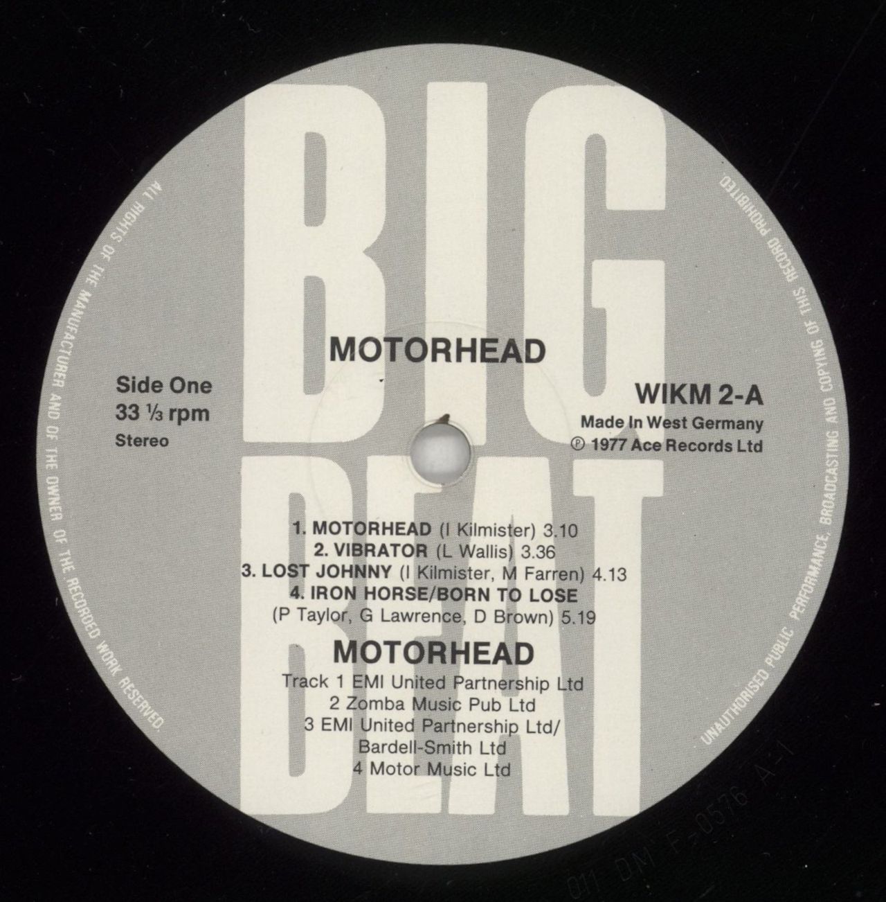 Motorhead Motorhead German Vinyl LP