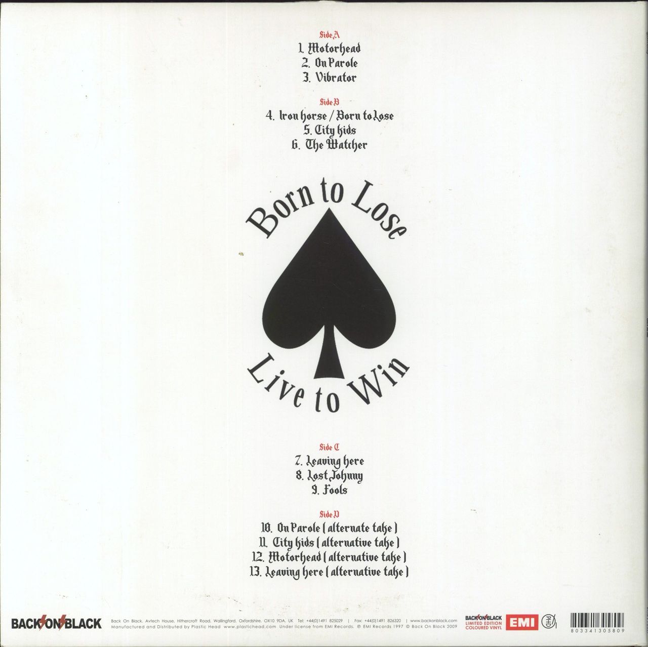 Motorhead On Parole - 180gm - Red Vinyl UK 2-LP vinyl set