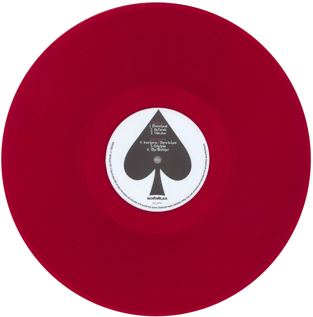 Motorhead On Parole - 180gm - Red Vinyl UK 2-LP vinyl set