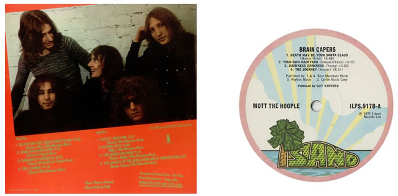 Mott The Hoople Brain Capers - 1st UK Vinyl LP