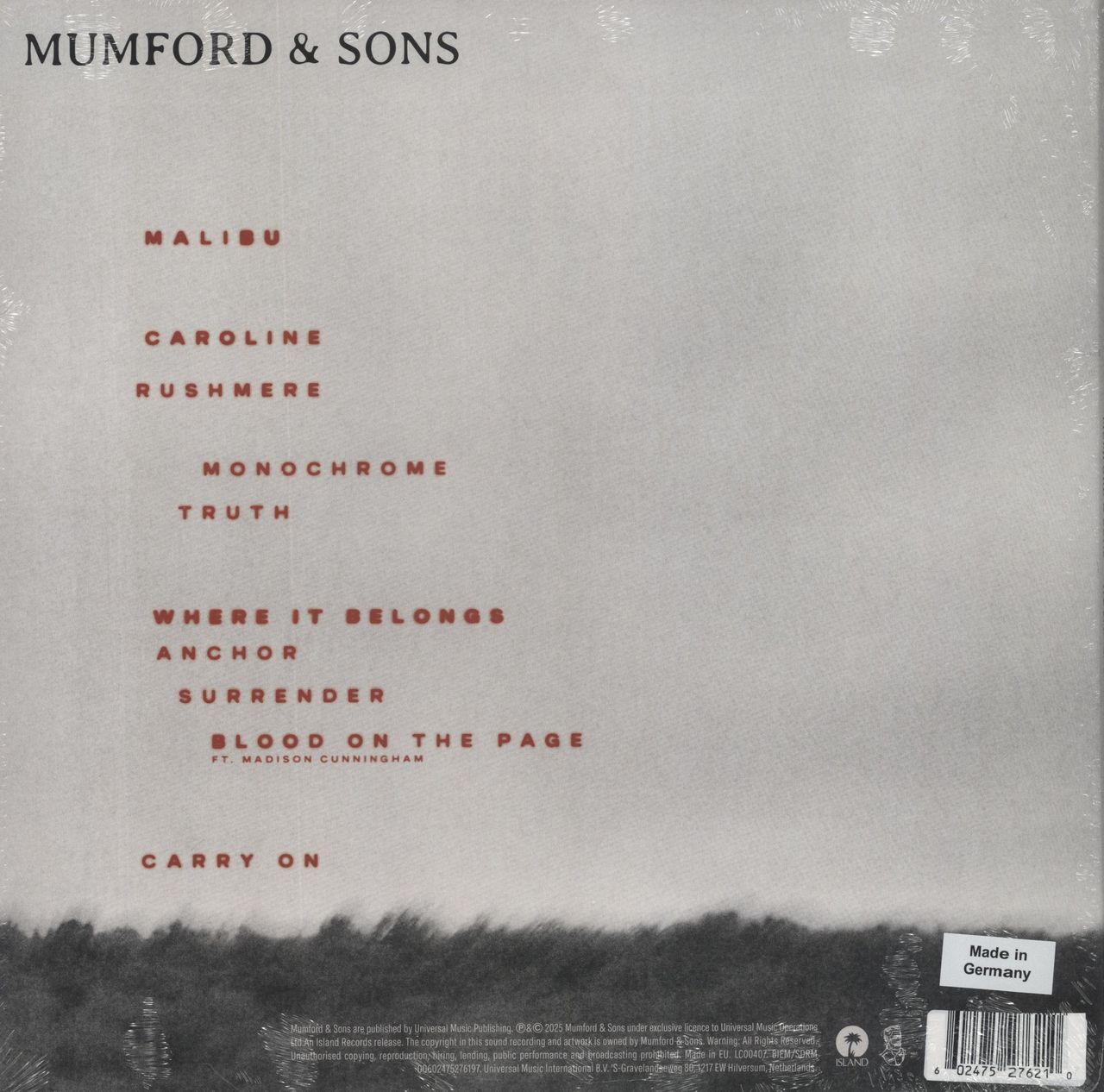 Mumford & Sons Rushmere - Red Spot on Clear Vinyl + Autographed Art Card UK Vinyl LP