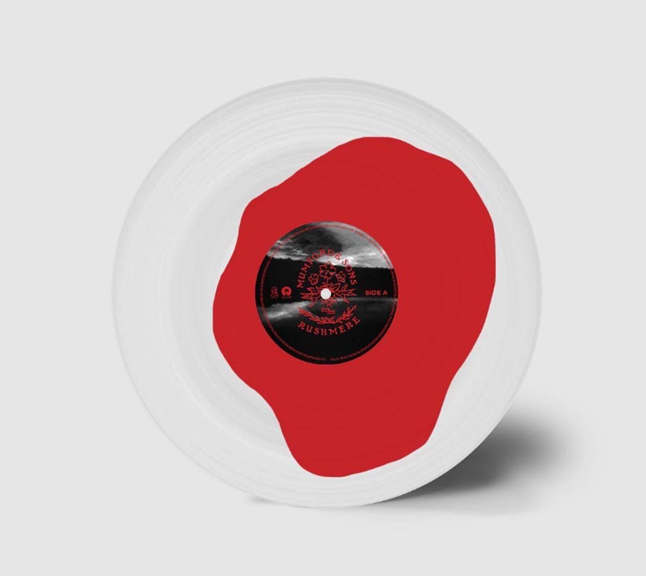Mumford & Sons Rushmere - Red Spot on Clear Vinyl + Autographed Art Card UK Vinyl LP