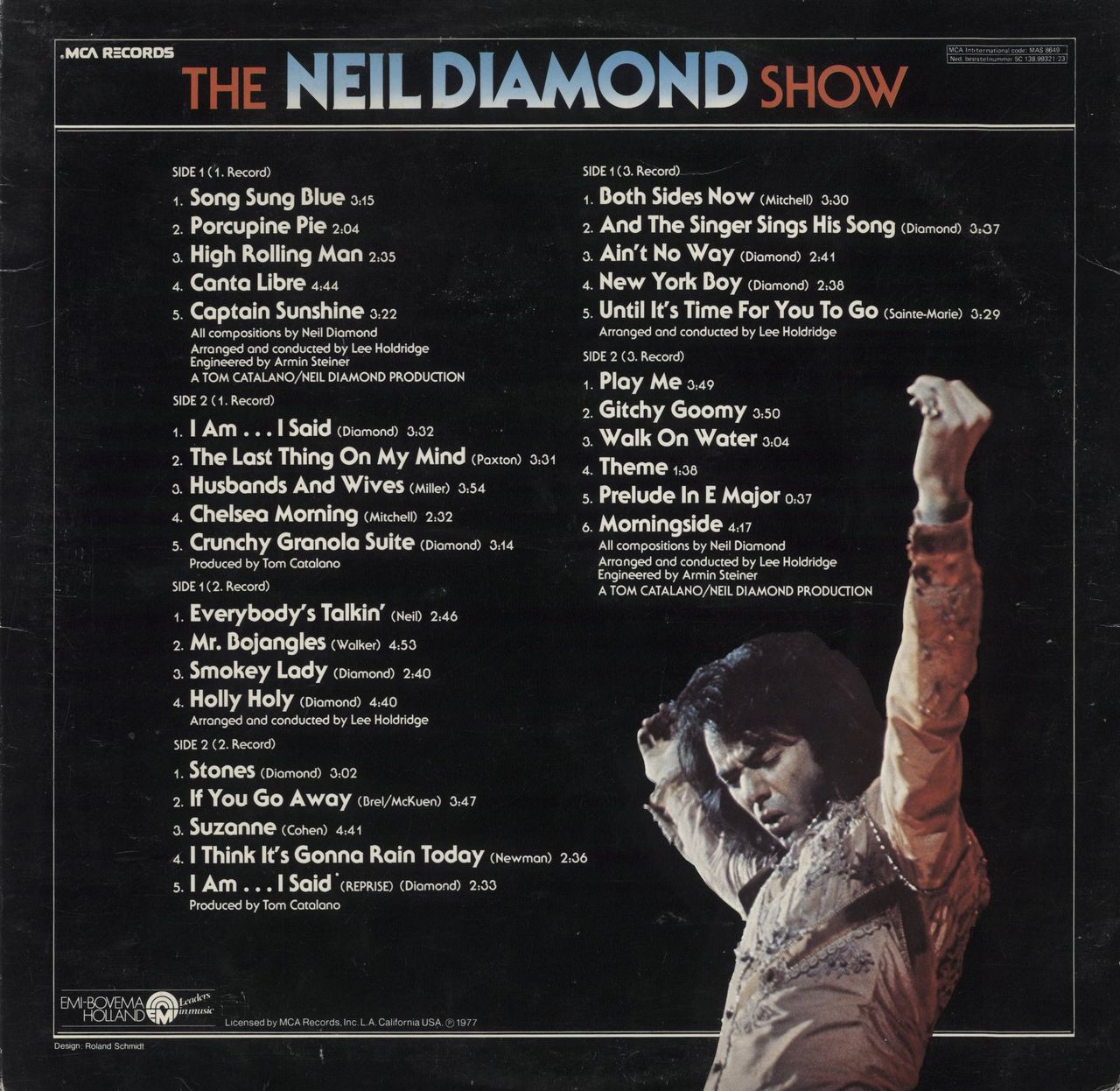 Neil Diamond The Neil Diamond Show Dutch 3-LP vinyl set