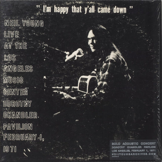 Neil Young Dorothy Chandler Pavilion 1971 - stickered shrink UK Vinyl LP