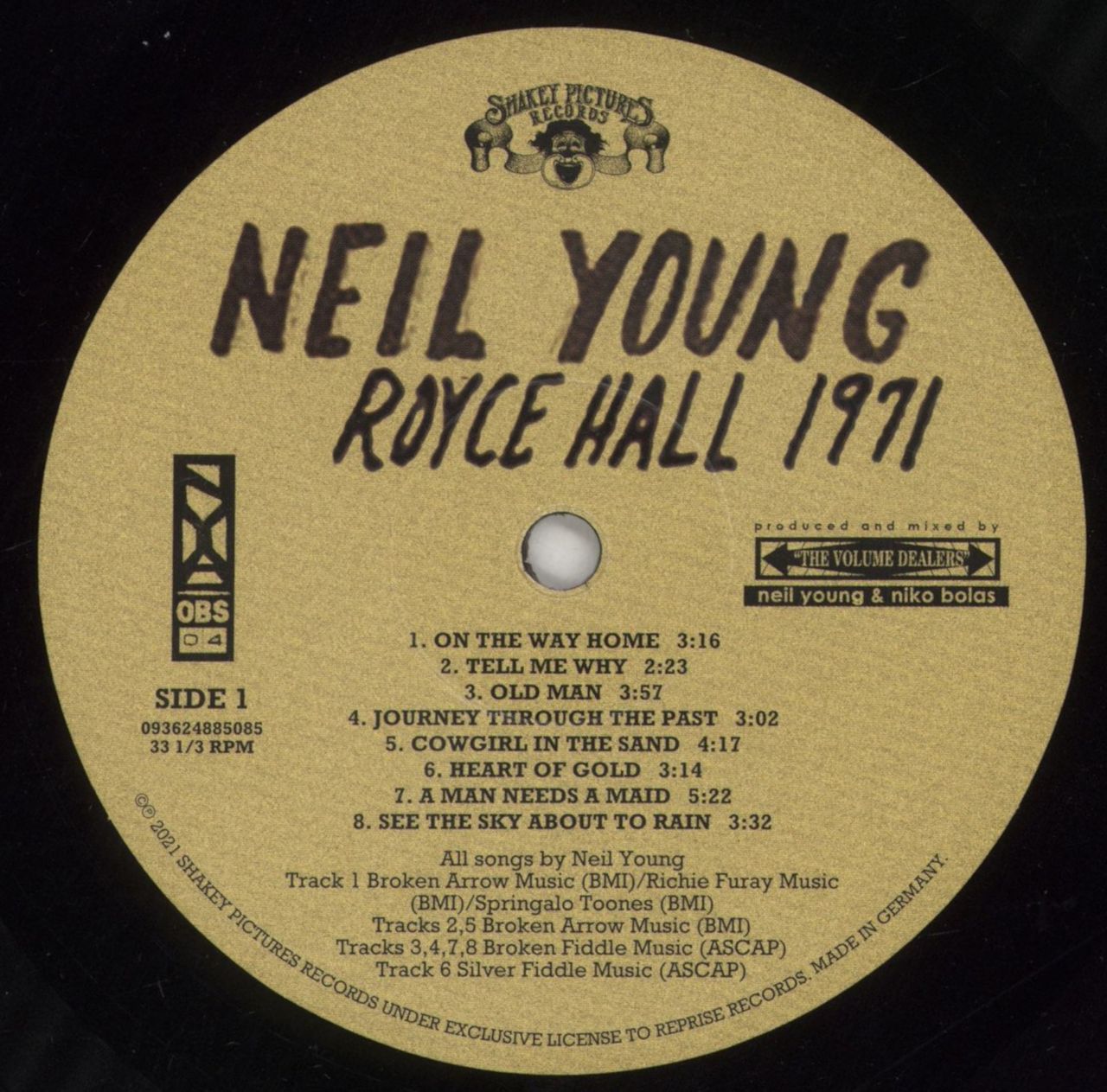 Neil Young Royce Hall 1971 - stickered shrink UK Vinyl LP