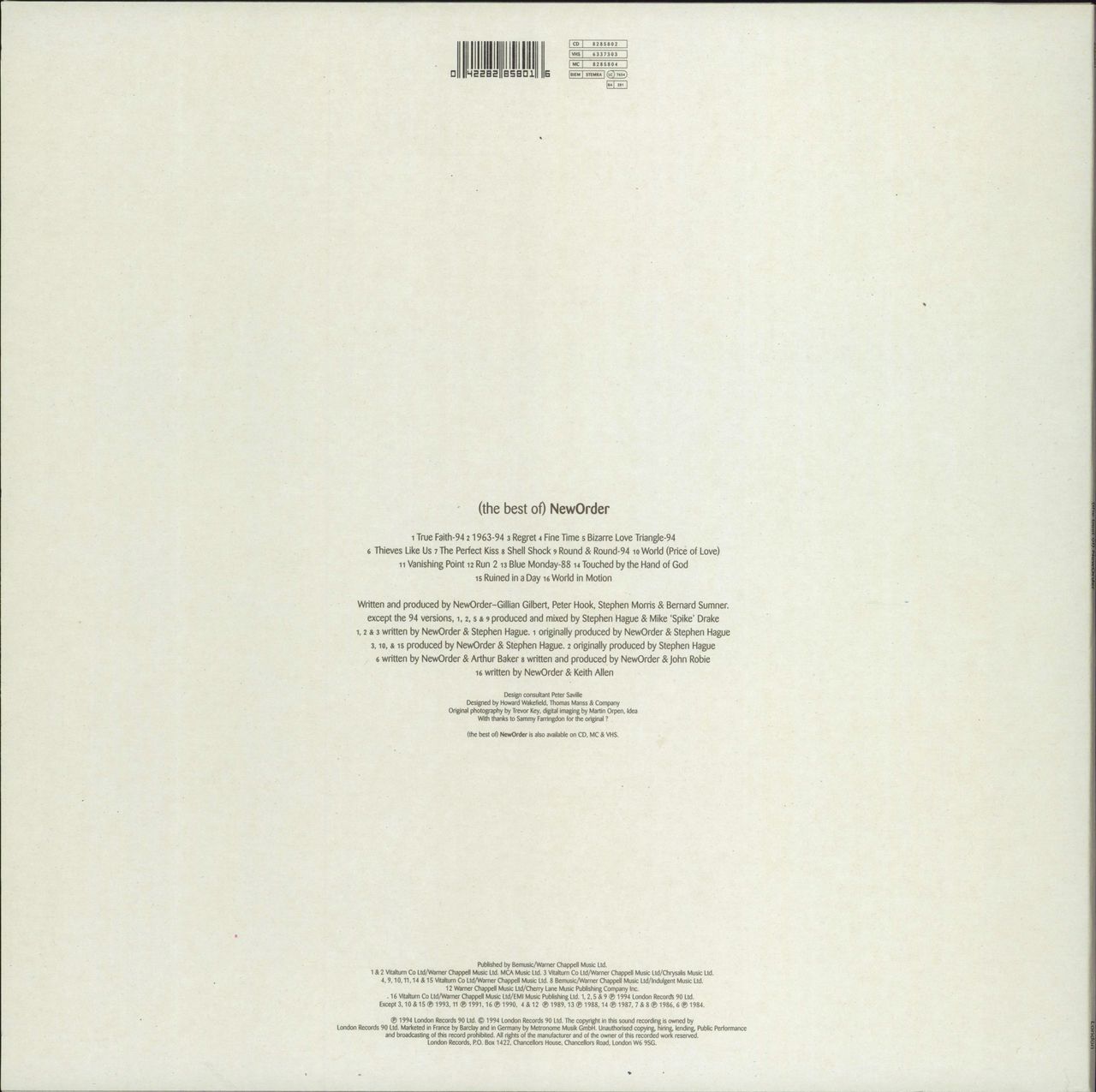 New Order [The Best Of] New Order UK 2-LP vinyl set