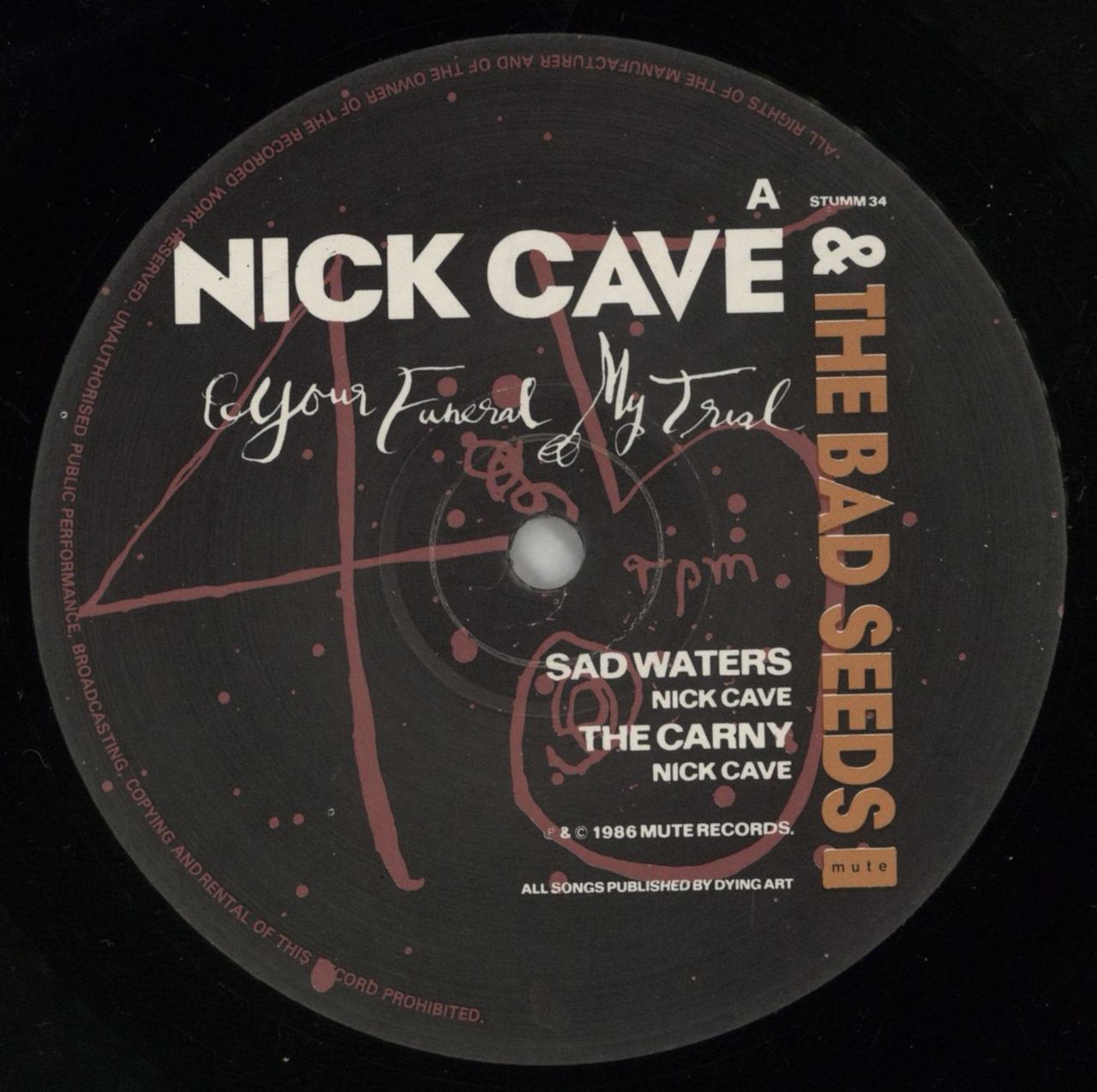 Nick Cave Your Funeral, My Trial + Inners - EX UK 2-LP vinyl set