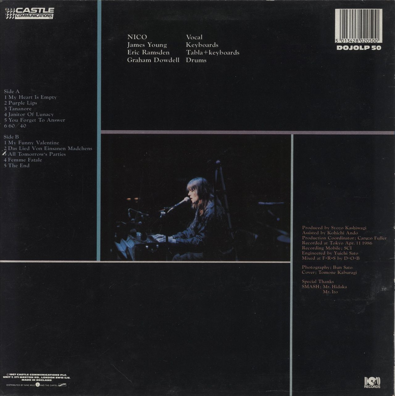 Nico Nico In Tokyo UK Vinyl LP