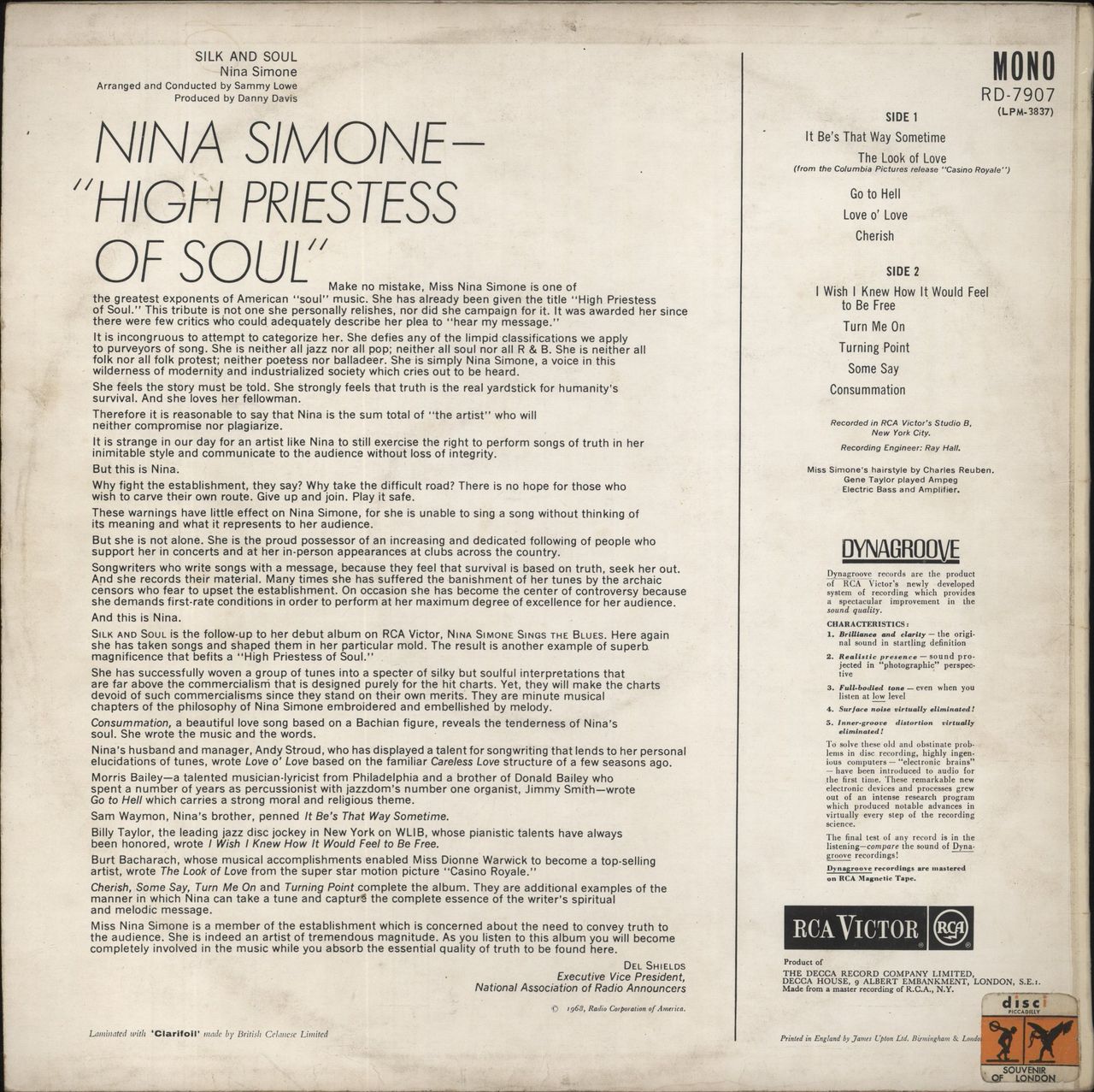 Nina Simone Silk & Soul UK Vinyl LP