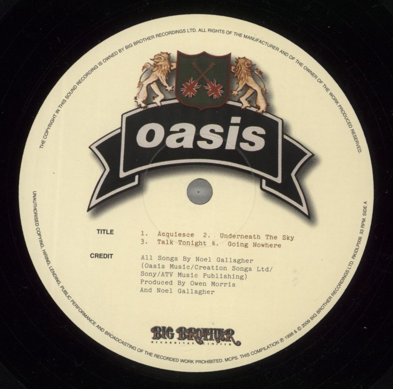 Oasis The Masterplan UK 2-LP vinyl set